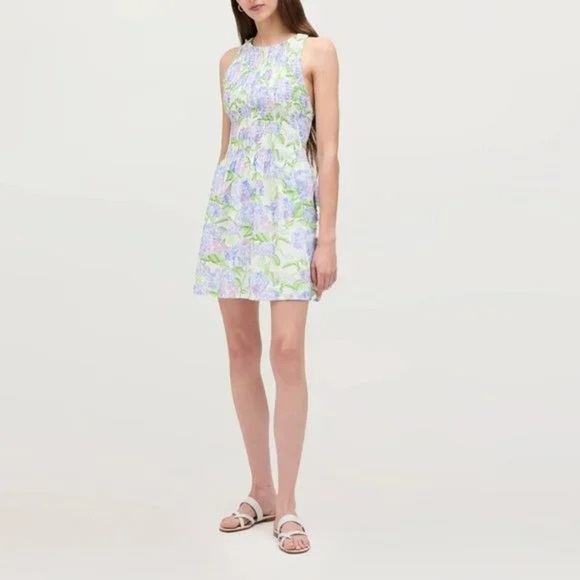 NWOT Hill House Floral Mini Dress - White, Purple, Green - Picture 5 of 12